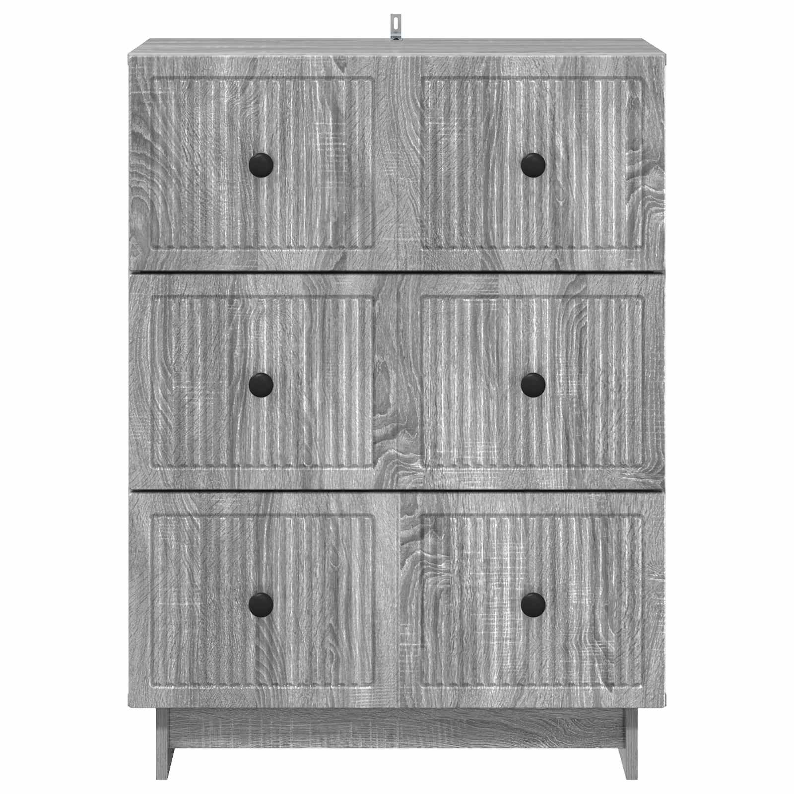 Skuffeskab Grå sonoma-eg 66 x 34,5 x 90 cm Konstrueret træ