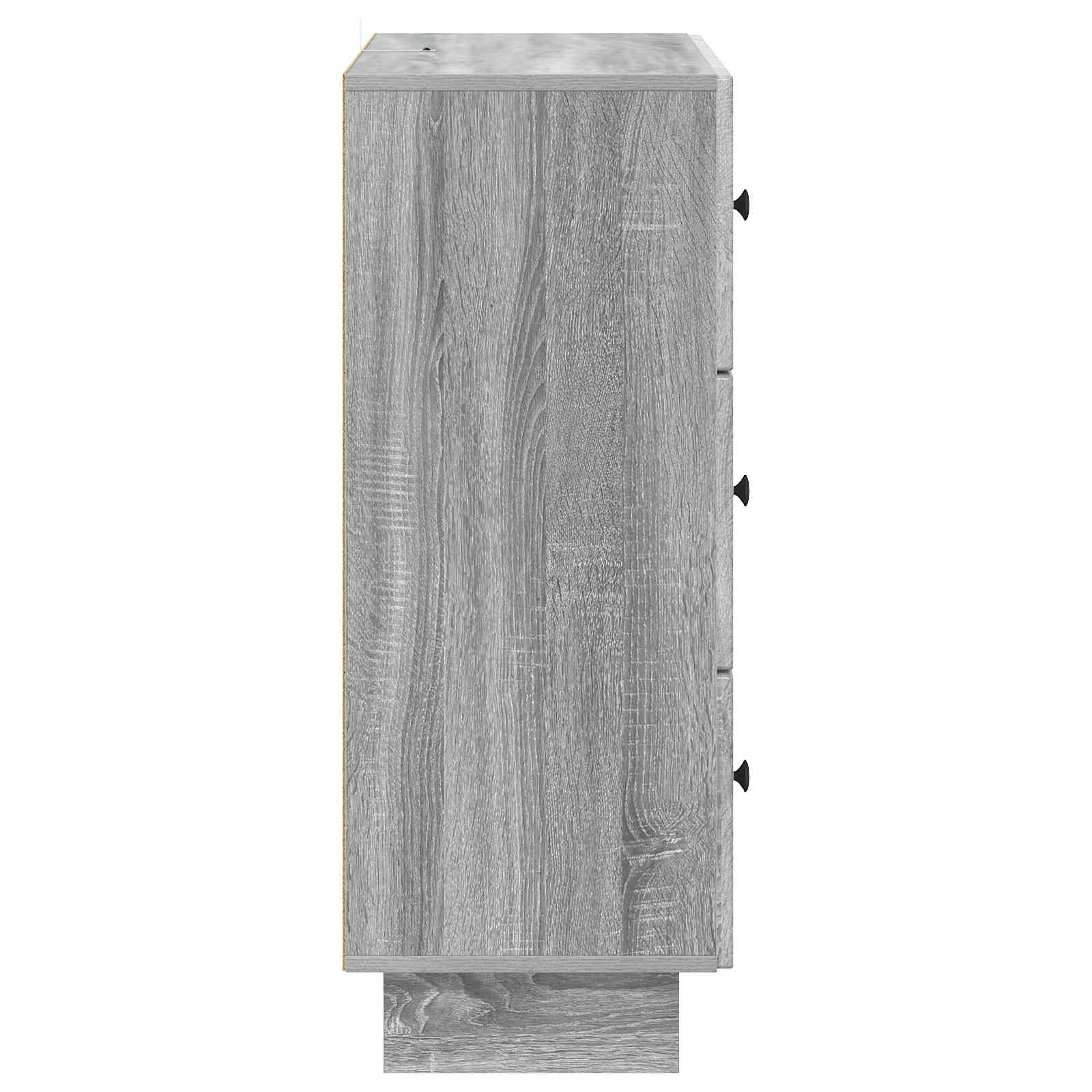 Skuffeskab Grå sonoma-eg 66 x 34,5 x 90 cm Konstrueret træ