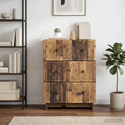 Skuffeskab 66 x 34,5 x 90 cm Konstrueret træ Gammelt træ