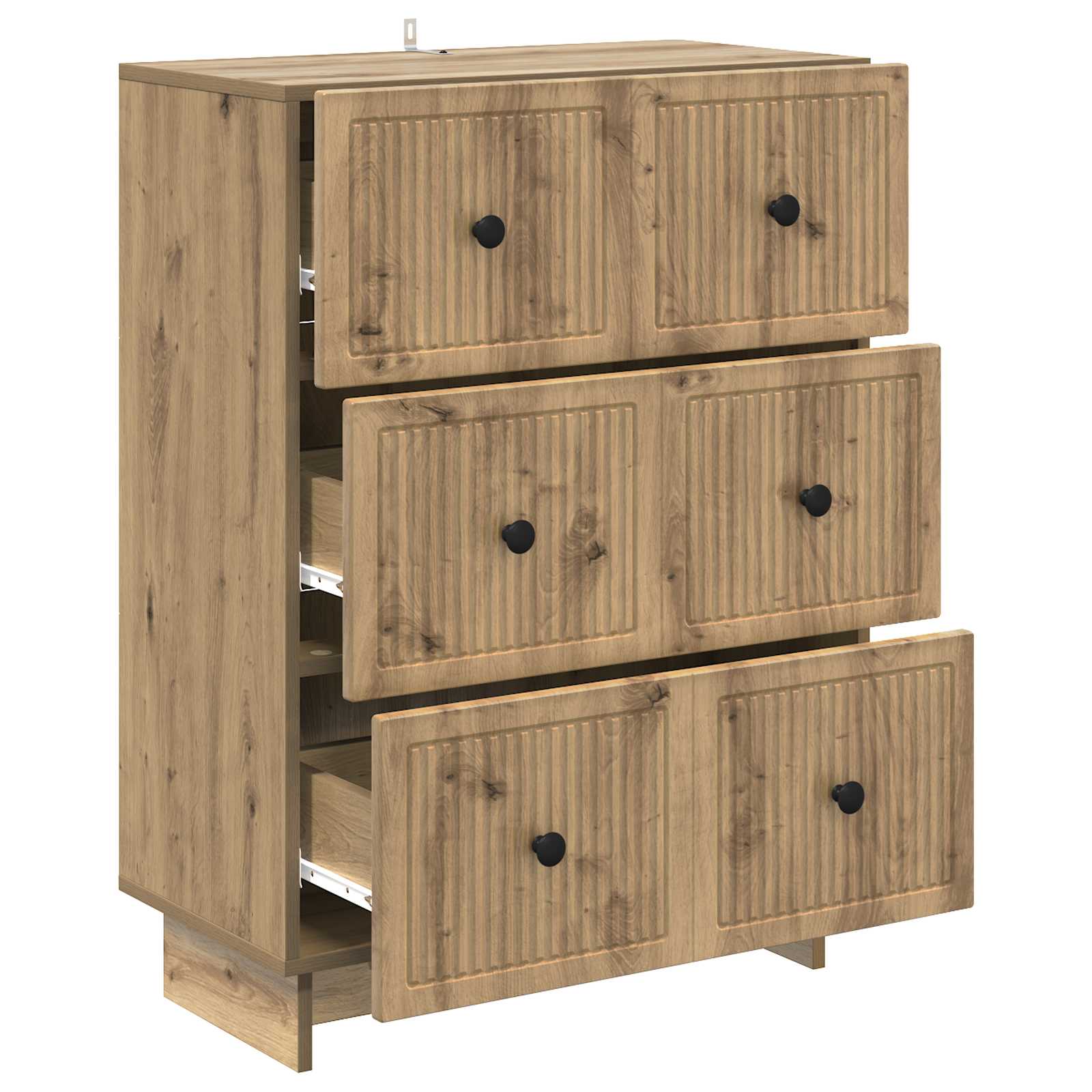 Skuffeskab Artisan-eg 66 x 34,5 x 90 cm Konstrueret træ