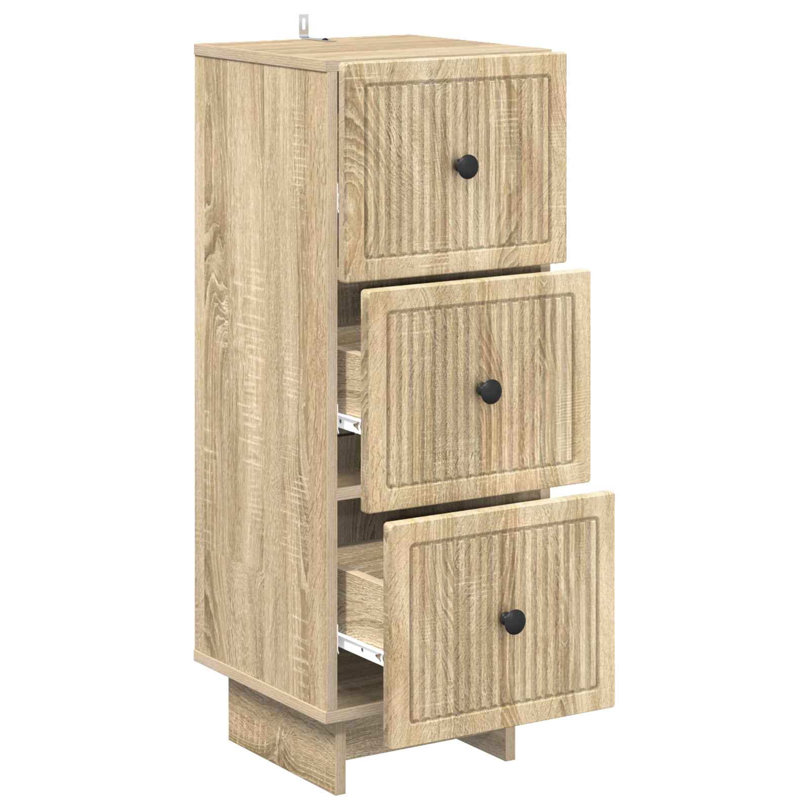 Skuffeskab Sonoma-eg 33 x 34,5 x 90 cm Konstrueret træ
