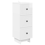 Skuffeskab Hvid højglans 33 x 34,5 x 90 cm Konstrueret træ