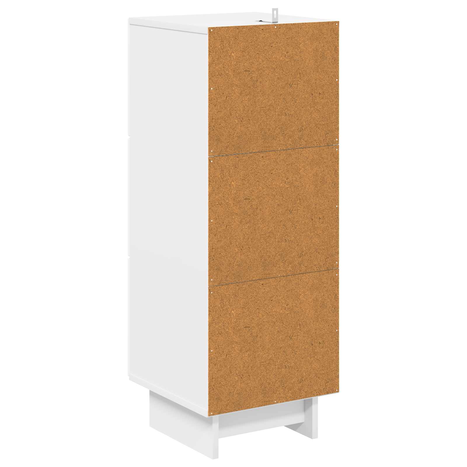 Skuffeskab Hvid højglans 33 x 34,5 x 90 cm Konstrueret træ