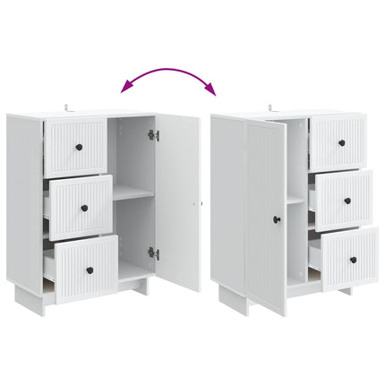 Sideboard Hvid 66 x 34,5 x 90 cm Konstrueret træ