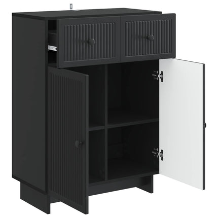 Sideboard Sort 66 x 34,5 x 90 cm Konstrueret træ