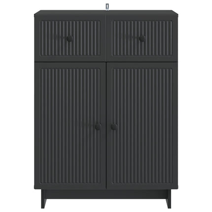 Sideboard Sort 66 x 34,5 x 90 cm Konstrueret træ