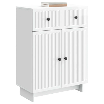 Sideboard Hvid højglans 66 x 34,5 x 90 cm Konstrueret træ