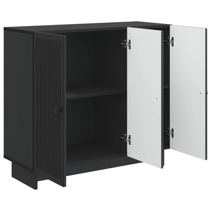 Sideboard Sort 89 x 34,5 x 80 cm Konstrueret træ