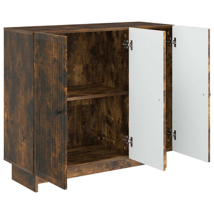 Sideboard Røget eg 89 x 34,5 x 80 cm Konstrueret træ