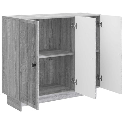 Sideboard Grå sonoma-eg 89 x 34,5 x 80 cm Konstrueret træ