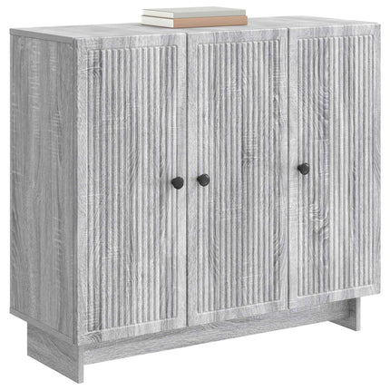 Sideboard Grå sonoma-eg 89 x 34,5 x 80 cm Konstrueret træ