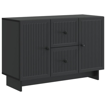 Sideboard med skuffe Sort 89 x 34,5 x 60 cm Konstrueret træ