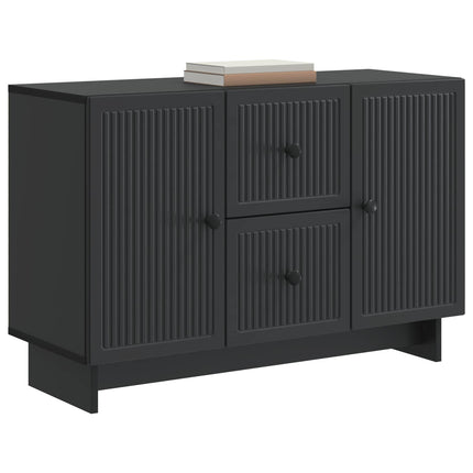 Sideboard med skuffe Sort 89 x 34,5 x 60 cm Konstrueret træ