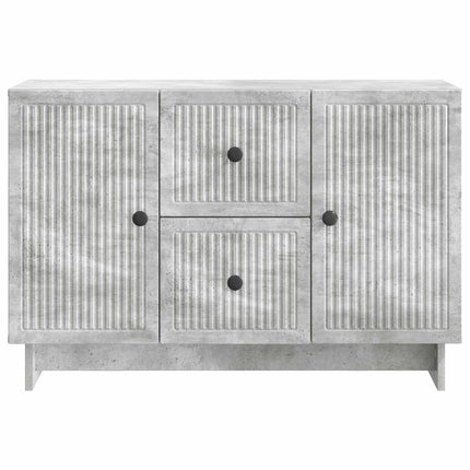 Sideboard med skuffe Betongrå 89 x 34,5 x 60 cm Konstrueret træ