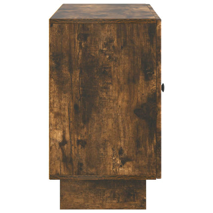 Sideboard med skuffe Røget eg 89 x 34,5 x 60 cm Konstrueret træ