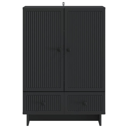 Sideboard Sort 66 x 34,5 x 95 cm Konstrueret træ