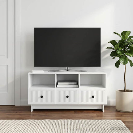 TV-skab med skuffe Hvid 102 x 34,5 x 50 cm Konstrueret træ