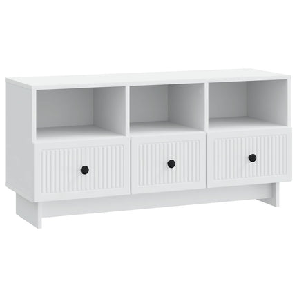 TV-skab med skuffe Hvid 102 x 34,5 x 50 cm Konstrueret træ