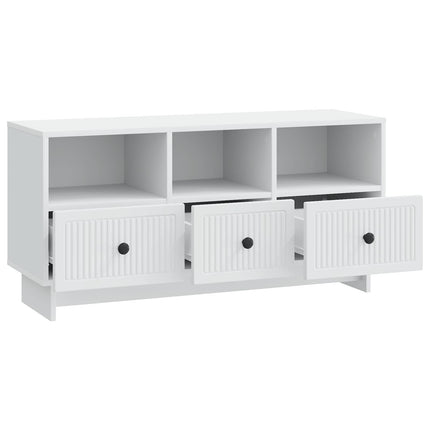 TV-skab med skuffe Hvid 102 x 34,5 x 50 cm Konstrueret træ