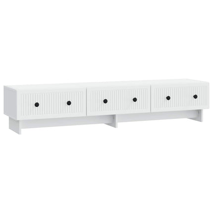 TV-skab med skuffe Hvid 147 x 34,5 x 30 cm Konstrueret træ