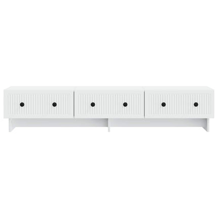 TV-skab med skuffe Hvid 147 x 34,5 x 30 cm Konstrueret træ