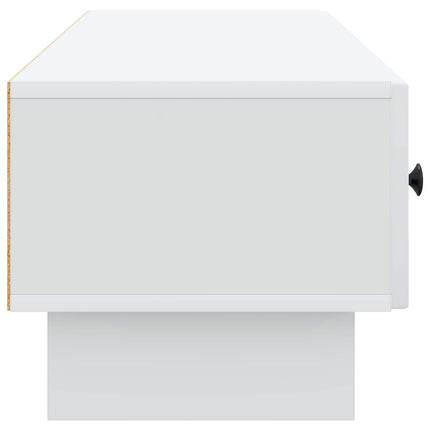 TV-skab med skuffe Hvid 147 x 34,5 x 30 cm Konstrueret træ