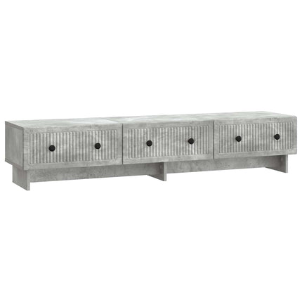 TV-skab med skuffe Betongrå 147 x 34,5 x 30 cm Konstrueret træ