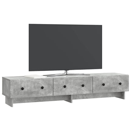 TV-skab med skuffe Betongrå 147 x 34,5 x 30 cm Konstrueret træ