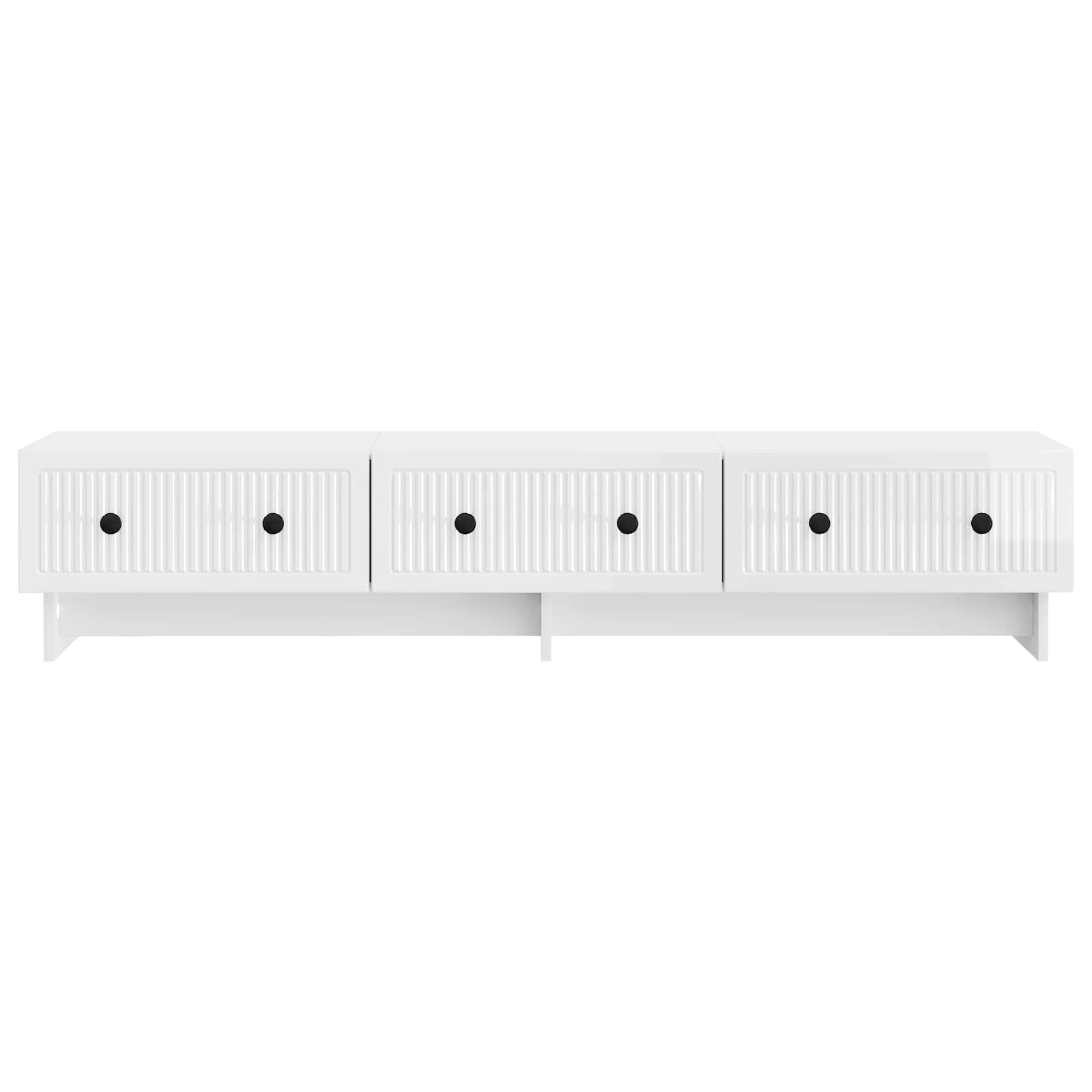 TV-skab Hvid højglans 147 x 34,5 x 30 cm Konstrueret træ