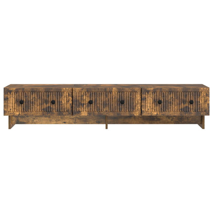 TV-skab med skuffe Røget eg 147 x 34,5 x 30 cm Konstrueret træ
