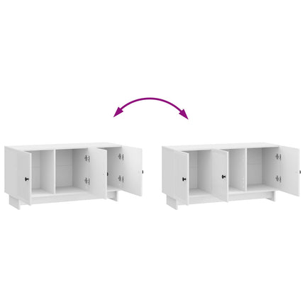TV-skab 99 x 34,5 x 50 cm Hvid højglans Konstrueret træ