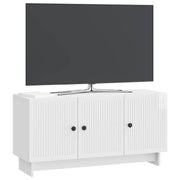 TV-skab Hvid højglans 99 x 34,5 x 50 cm Konstrueret træ