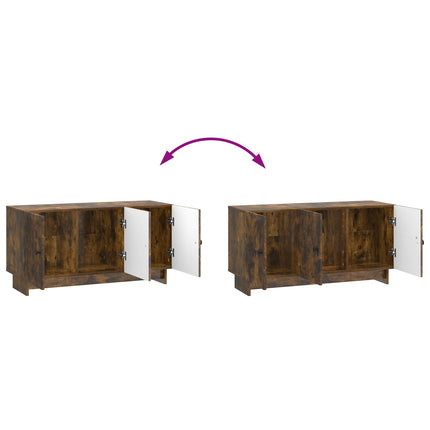 TV-skab 99 x 34,5 x 50 cm Røget eg Konstrueret træ