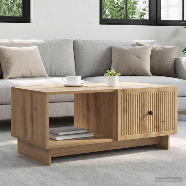 Sofabord Artisan-eg 90 x 50 x 40 cm Konstrueret træ