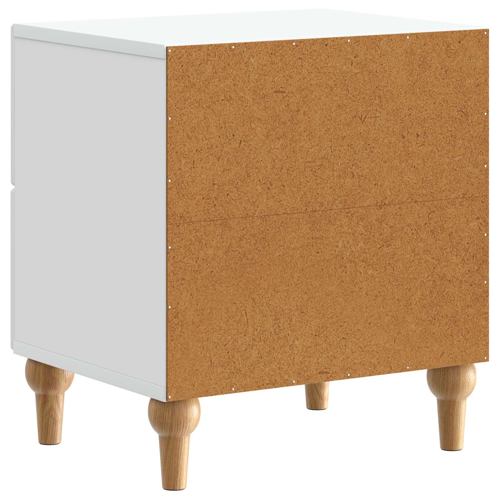 Natskab med skuffe 2 pcs Hvid 43 x 34,5 x 48 cm Konstrueret træ
