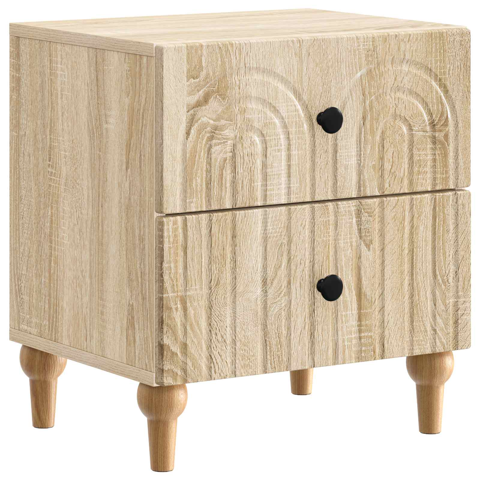 Natskab 2 pcs Sonoma-eg 43 x 34,5 x 48 cm Konstrueret træ