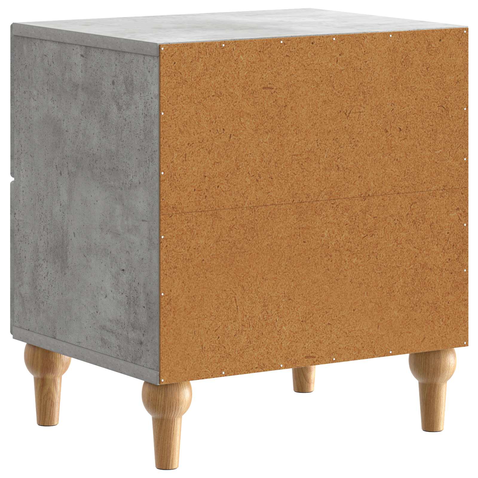 Natskab 2 pcs Betongrå 43 x 34,5 x 48 cm Konstrueret træ