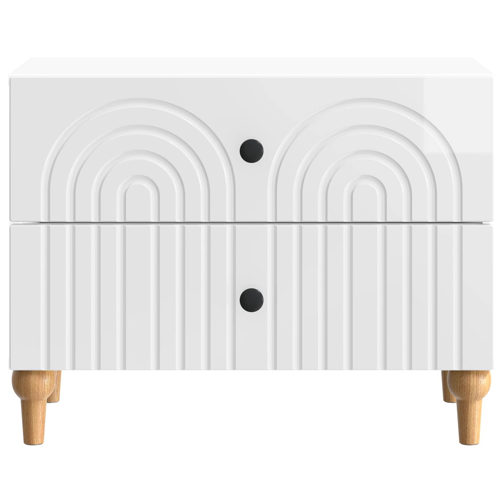 Natskab Hvid højglans 62 x 34,5 x 48 cm Konstrueret træ