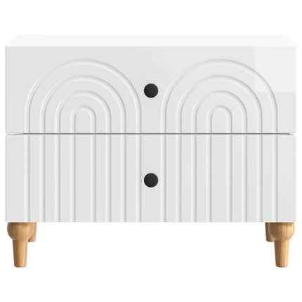 Natskab Hvid højglans 62 x 34,5 x 48 cm Konstrueret træ