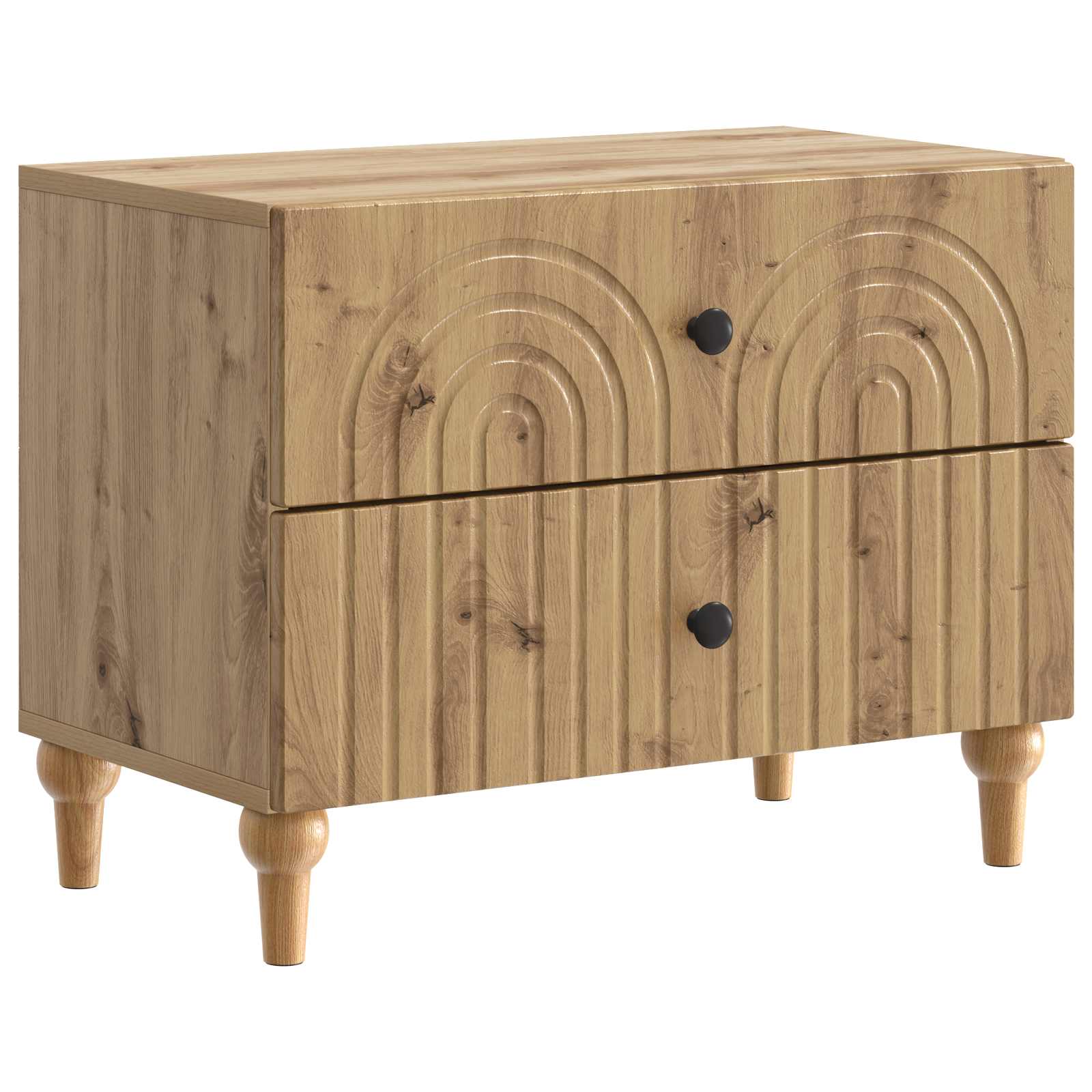Natskab med skuffe Artisan-eg 62 x 34,5 x 48 cm Konstrueret træ