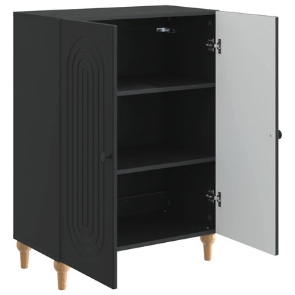 Sideboard Sort 66 x 34,5 x 90 cm Konstrueret træ