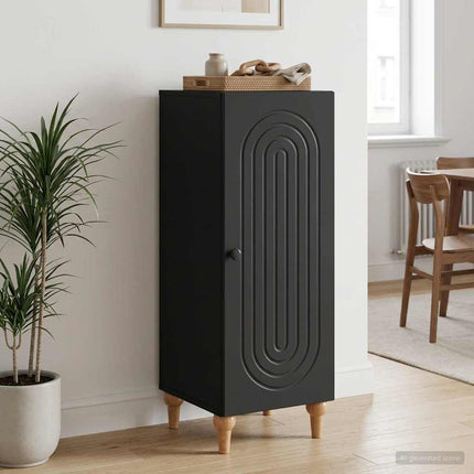 Sideboard Sort 33 x 34,5 x 90 cm Konstrueret træ