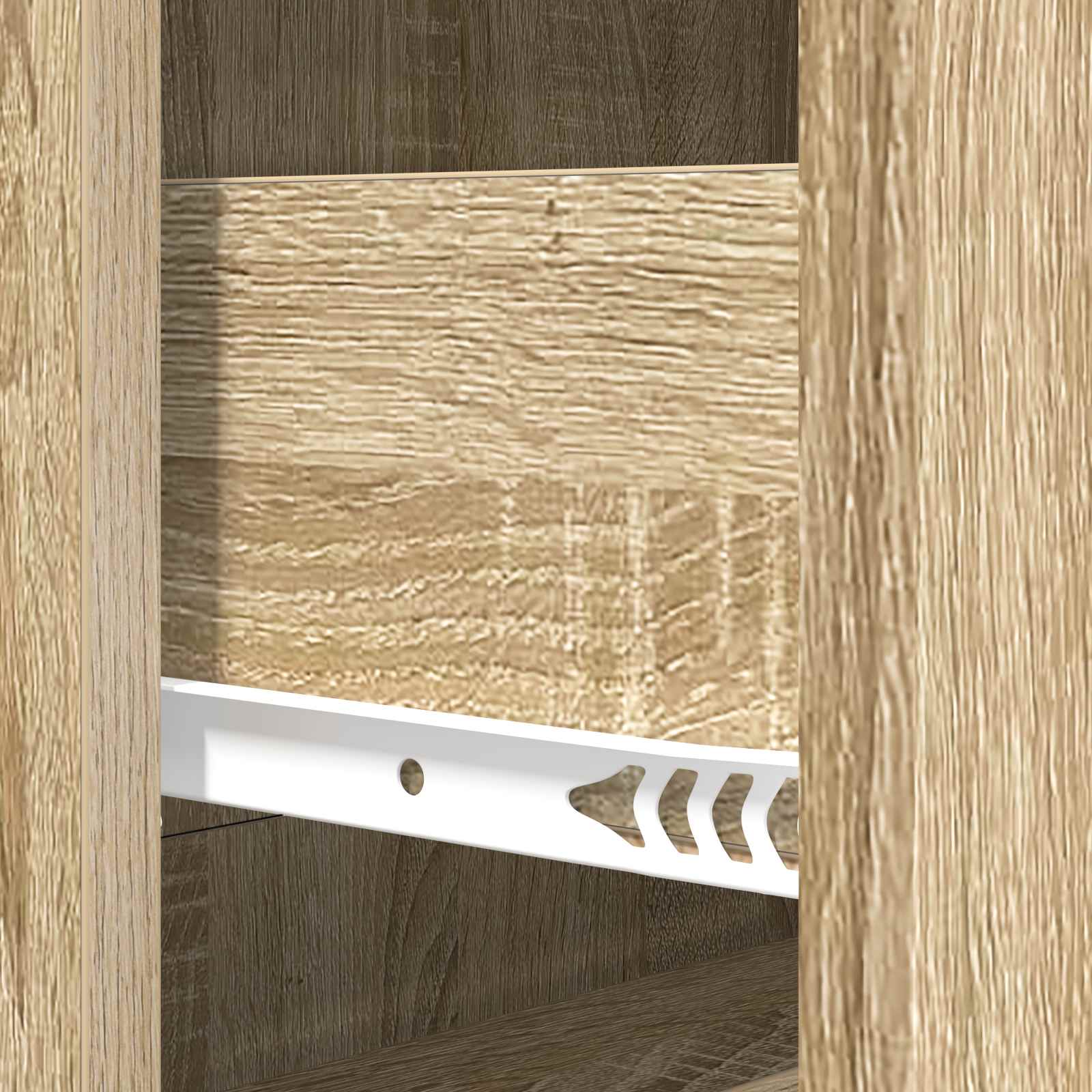 Skuffeskab Sonoma-eg 66 x 34,5 x 90 cm Konstrueret træ