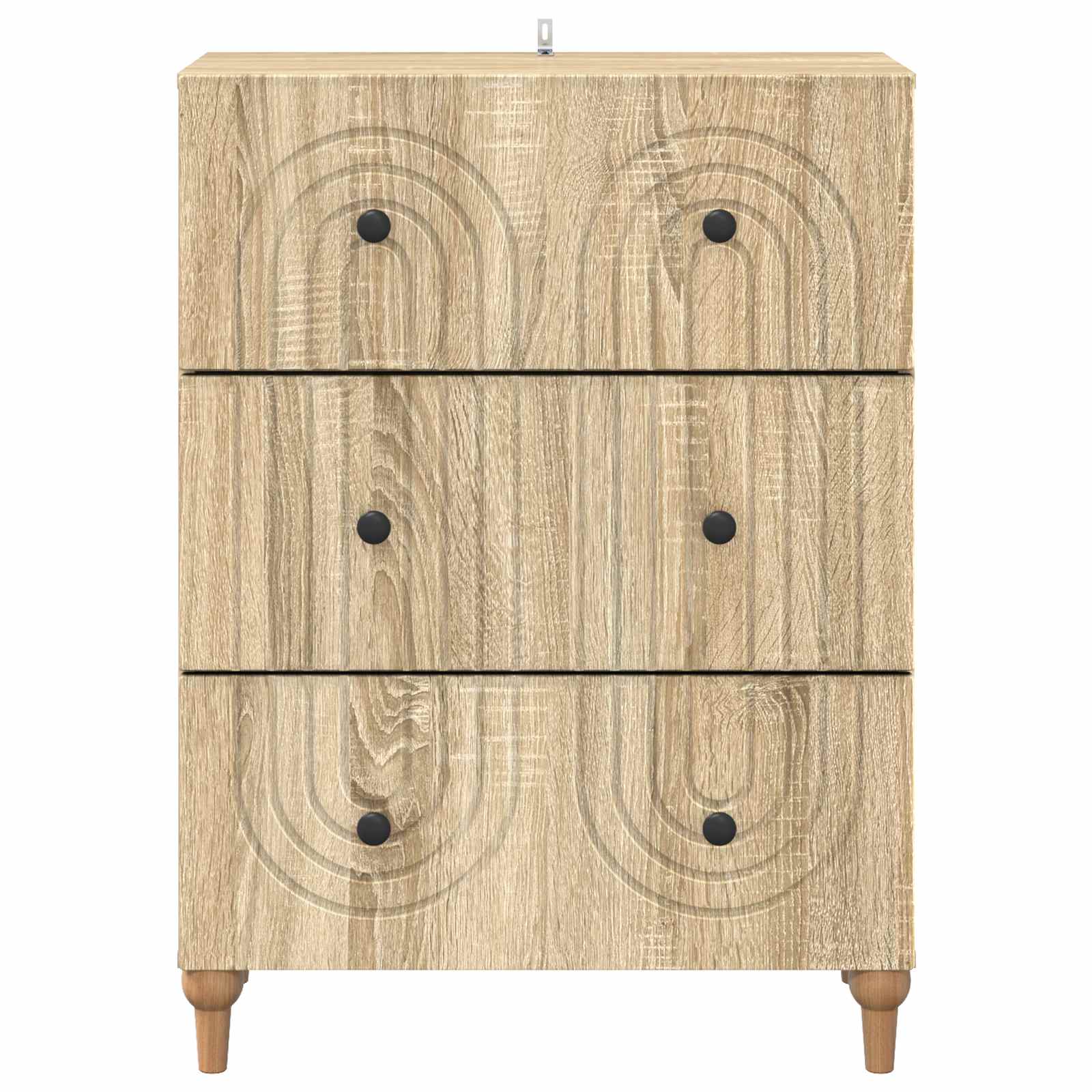 Skuffeskab Sonoma-eg 66 x 34,5 x 90 cm Konstrueret træ