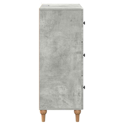 Skuffeskab Betongrå 66 x 34,5 x 90 cm Konstrueret træ