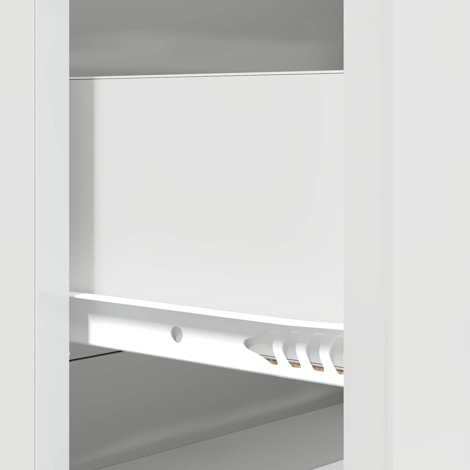 Skuffeskab Hvid højglans 66 x 34,5 x 90 cm Konstrueret træ