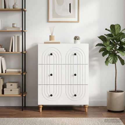 Skuffeskab Hvid højglans 66 x 34,5 x 90 cm Konstrueret træ