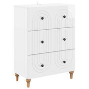 Skuffeskab Hvid højglans 66 x 34,5 x 90 cm Konstrueret træ