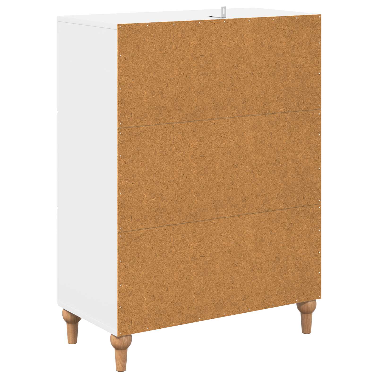 Skuffeskab Hvid højglans 66 x 34,5 x 90 cm Konstrueret træ