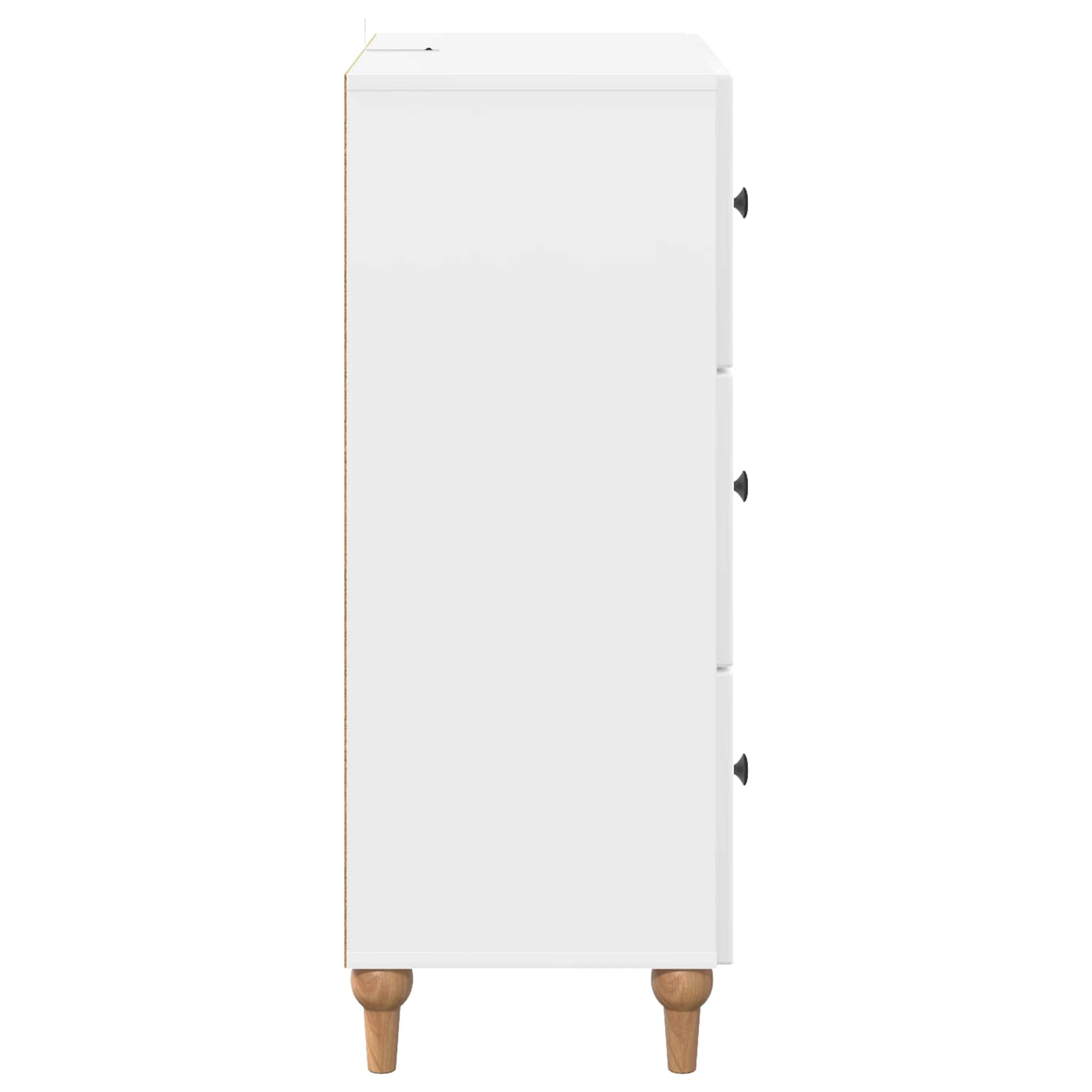 Skuffeskab Hvid højglans 66 x 34,5 x 90 cm Konstrueret træ